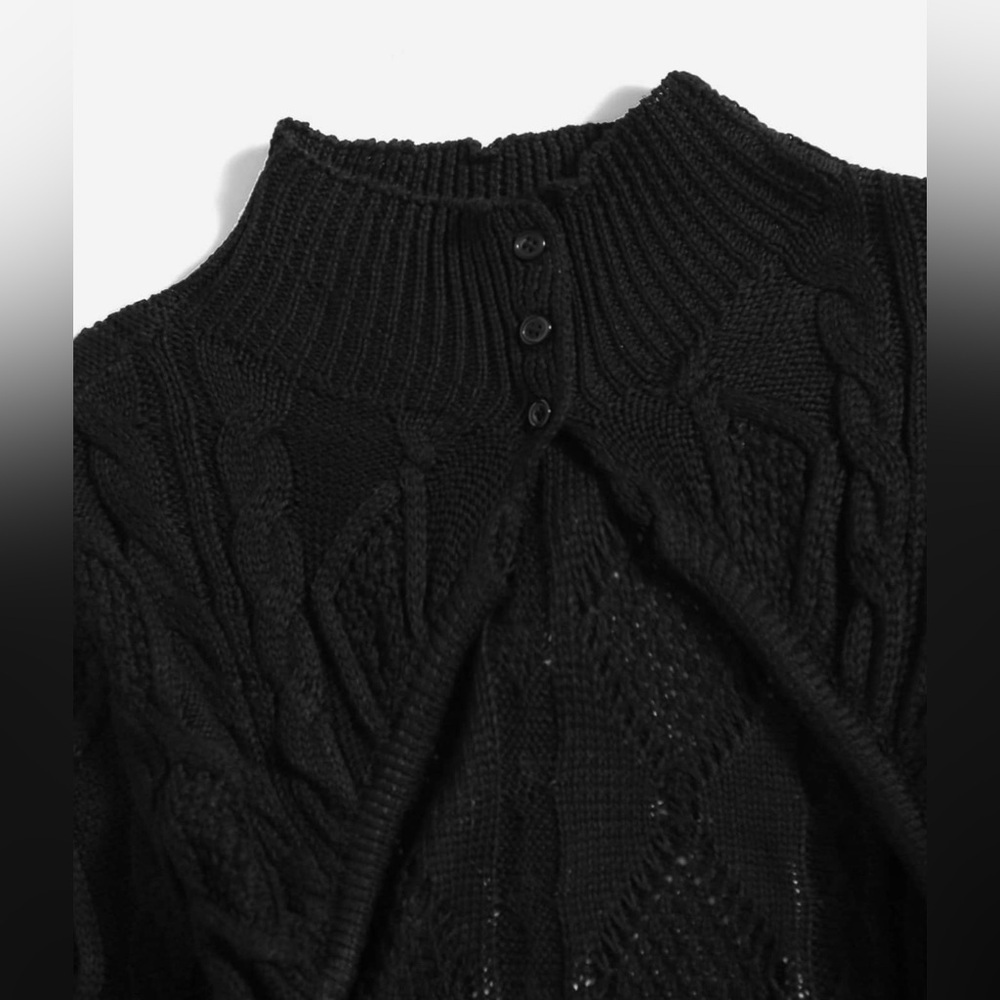 Black Sweater Dress - Picture 4 of 6